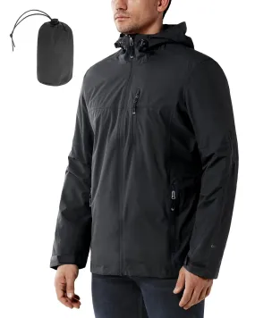 1.39 lbs 10000mm W/P Index 10000 Level Breathable Men's Packable Rain Jacket with 4 Multi Pockets