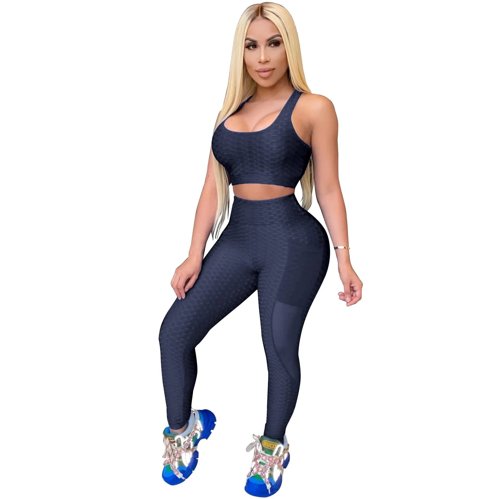 2pcs Wholesale Activewear Skinny Crop Top   Leggings