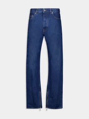 Arr Tab Zip Det Skate Wide-Leg Jeans