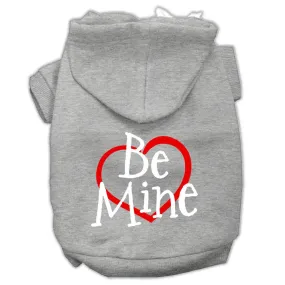 Be Mine Screen Print Pet Hoodies Grey Size Med (12)