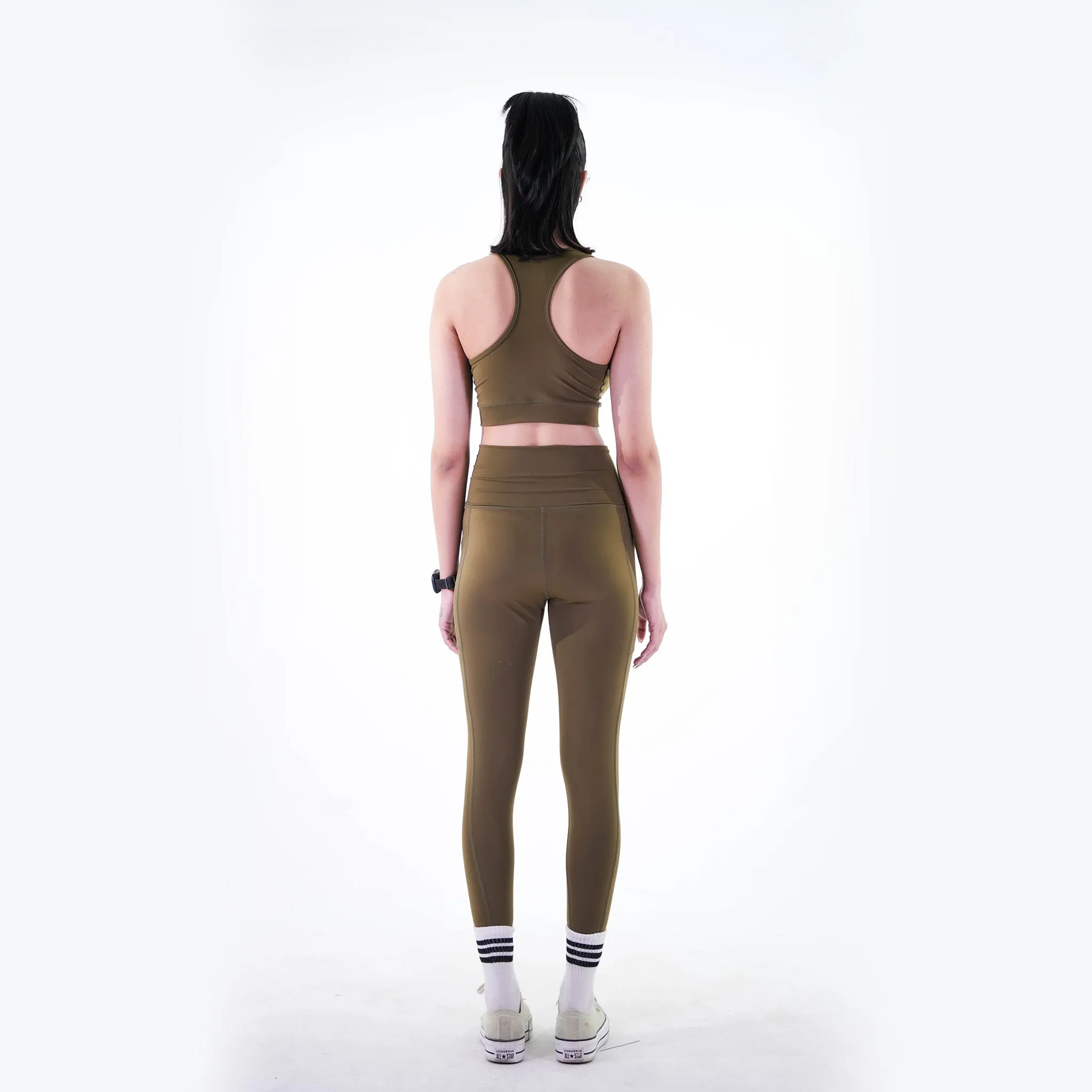 Belt Blend Sports Bra Olive Green