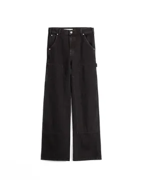 Bershka wide leg jeans, black