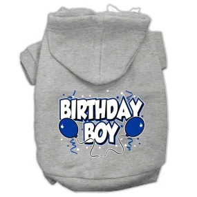 Birthday Boy Screen Print Pet Hoodies Grey Size Xxl (18)