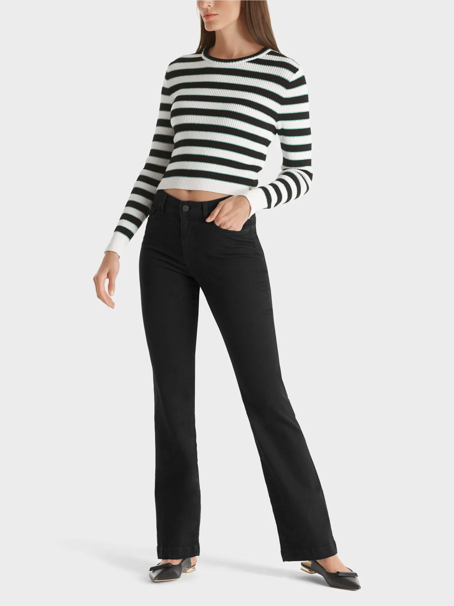 Black Faro Feminine Bootleg Jeans