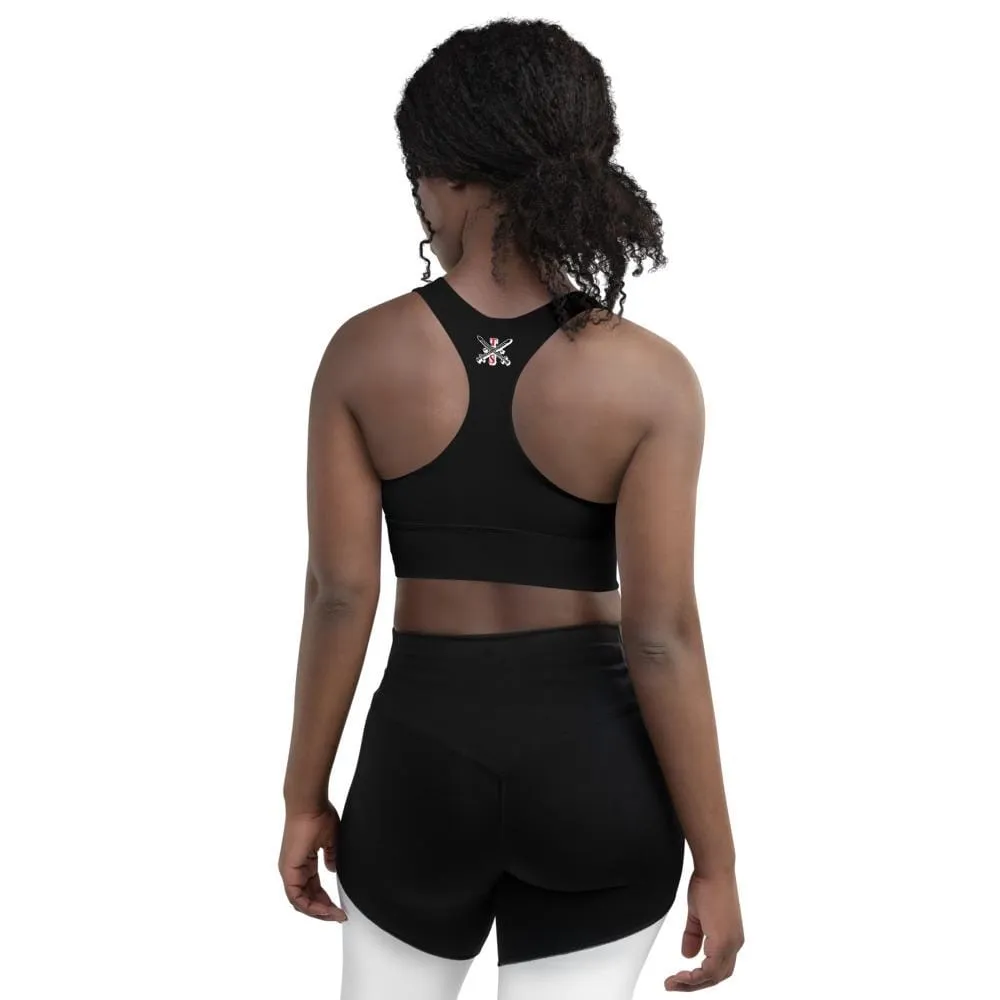 Black Longline sports bra