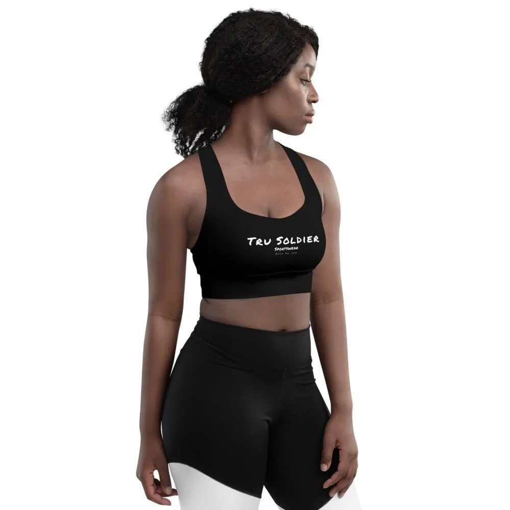 Black Longline sports bra