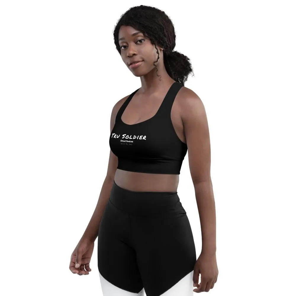 Black Longline sports bra