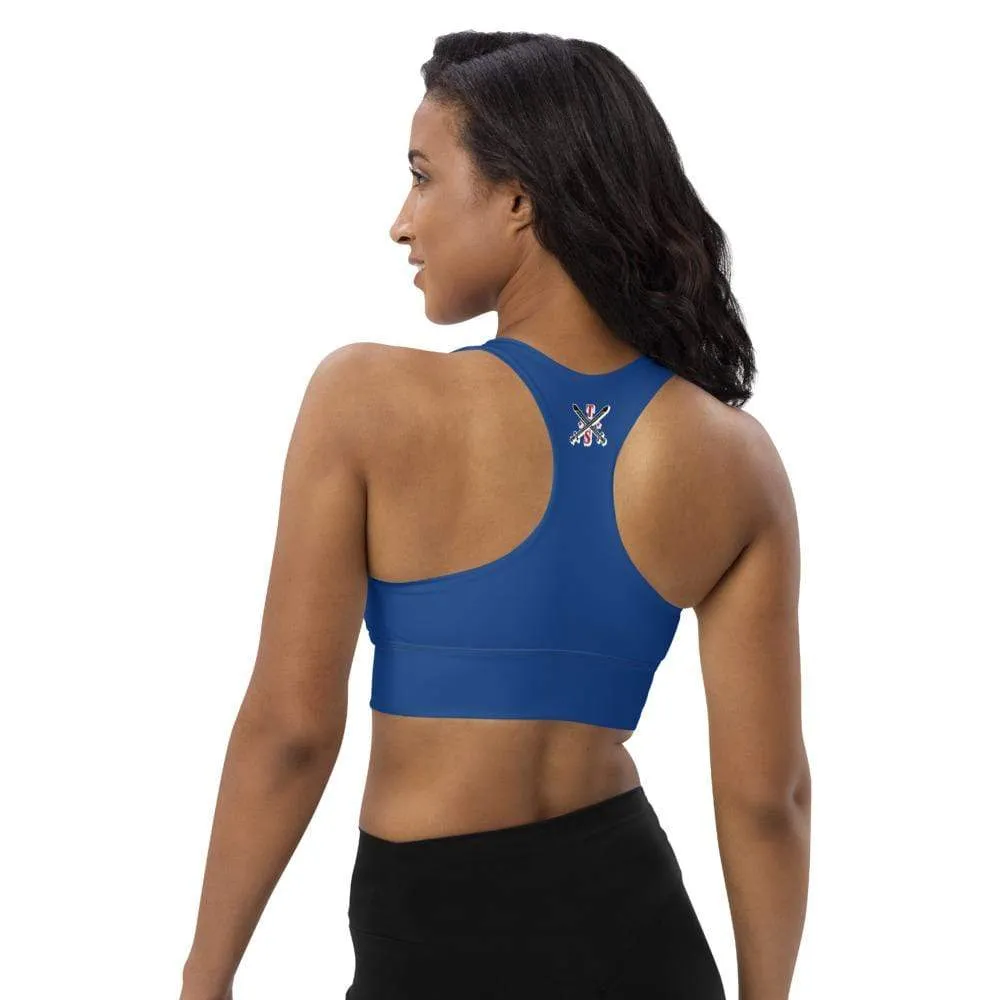 Blue Longline sports bra