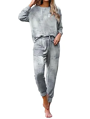 Bofell Lounge Sets for Women 2 Piece Fall Outfits 2023 Fashion Trending Now Sweatsuits Tracksuits with Pockets Work Out Sets