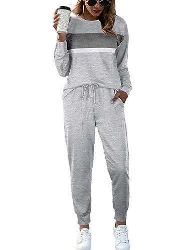 Bofell Lounge Sets for Women 2 Piece Fall Outfits 2023 Fashion Trending Now Sweatsuits Tracksuits with Pockets Work Out Sets