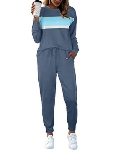 Bofell Lounge Sets for Women 2 Piece Fall Outfits 2023 Fashion Trending Now Sweatsuits Tracksuits with Pockets Work Out Sets