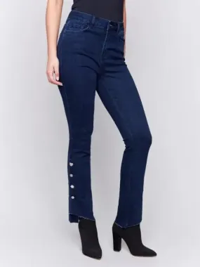 Bootcut Jeans with Gem Buttons