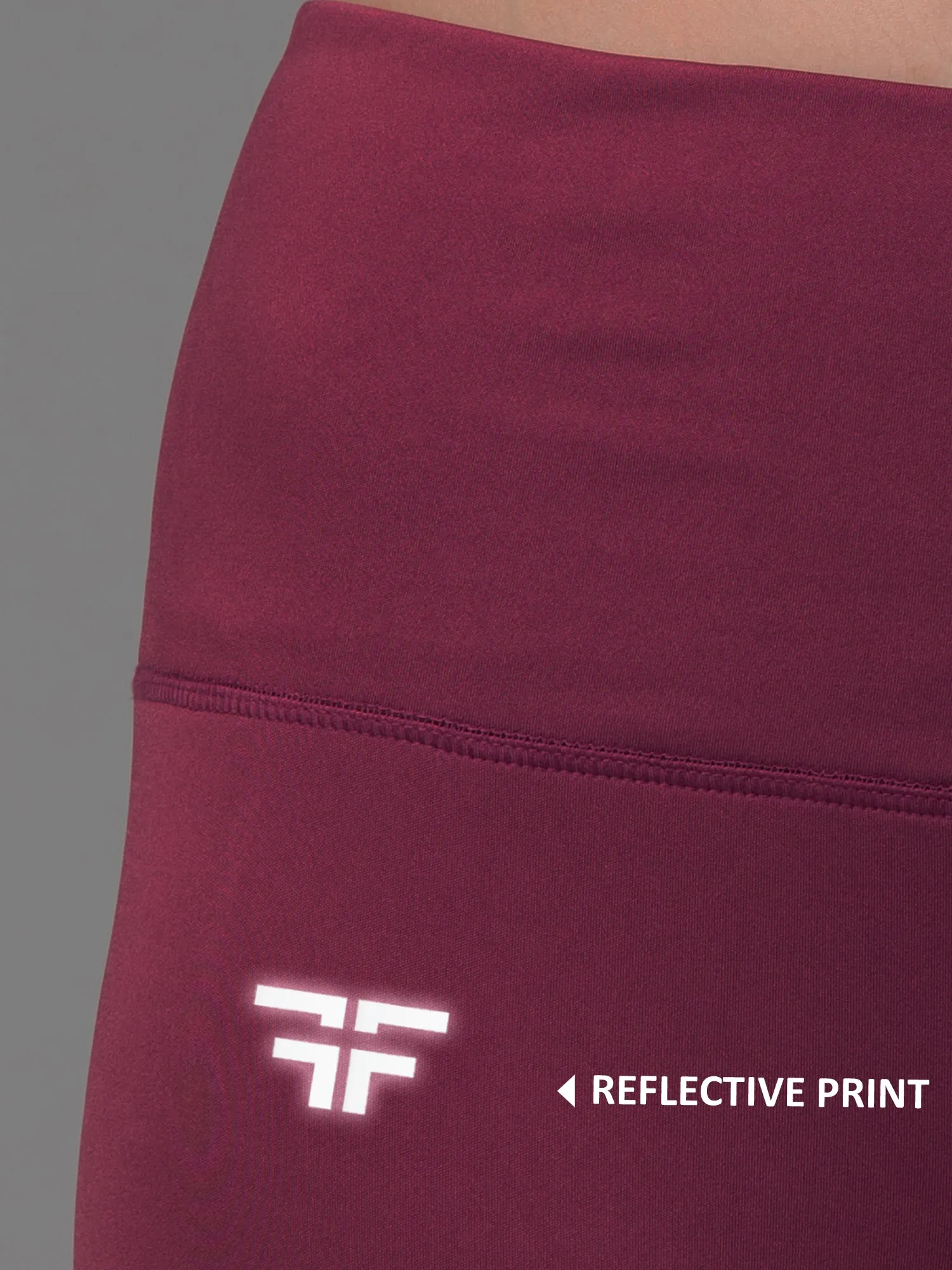 Burgundy Bliss Knee-Length Leggings