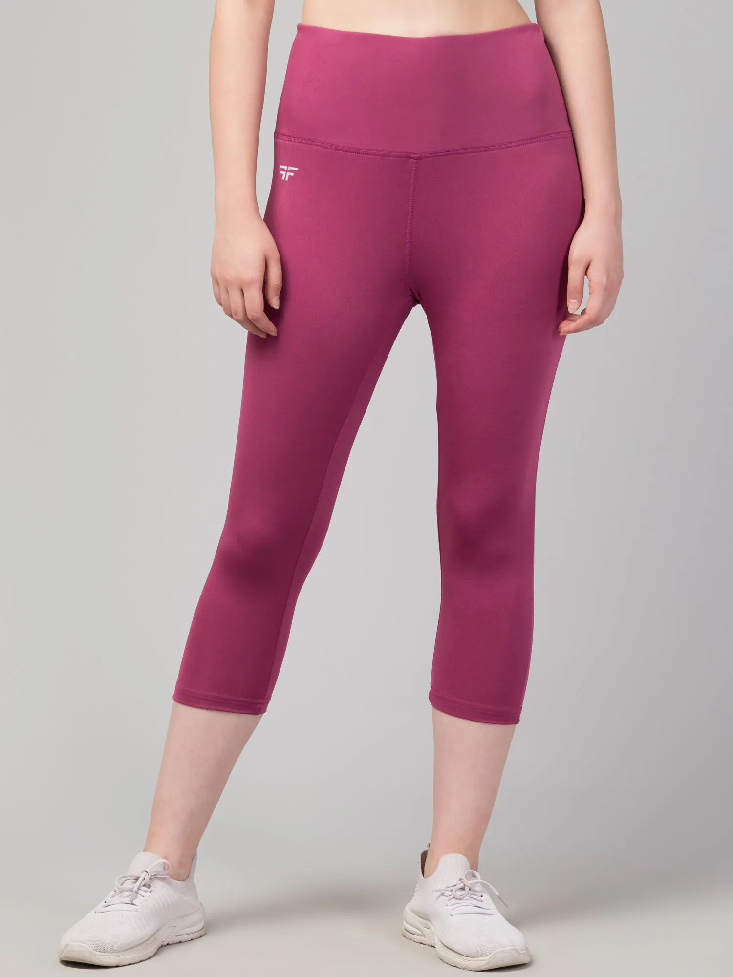 Burgundy Bliss Knee-Length Leggings