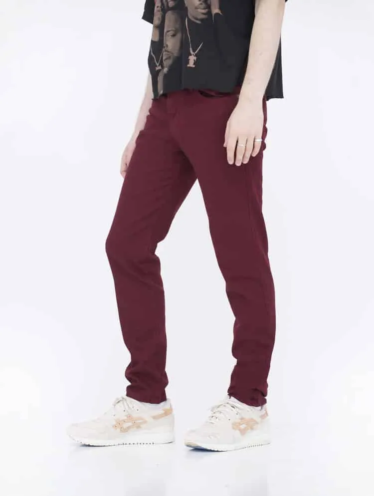 Burgundy Skinny Jeans by Neo Blue