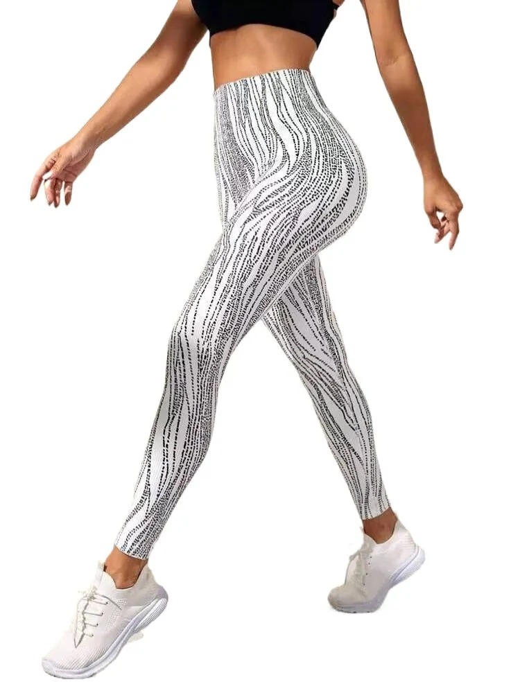 Casual Stripe Workout Leggings