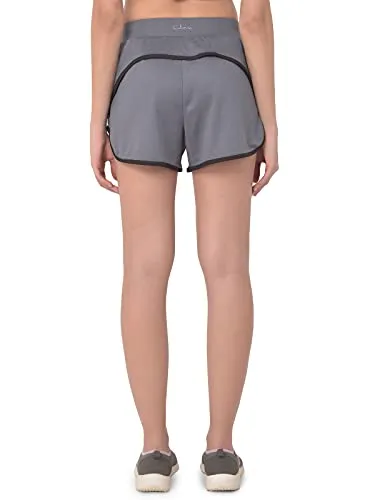 Clovia Women's Activewear Sports Shorts (AB0068P05_Grey_M)