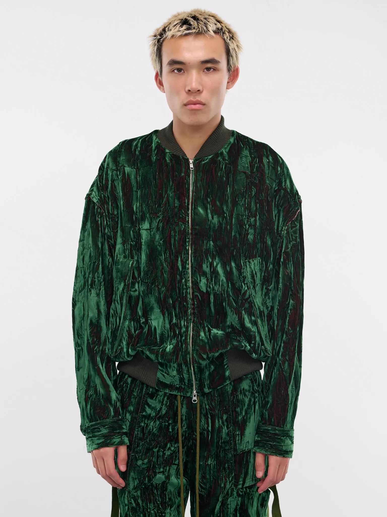 Cuffed Bomber (242-MJK069-DEEP-GREEN)