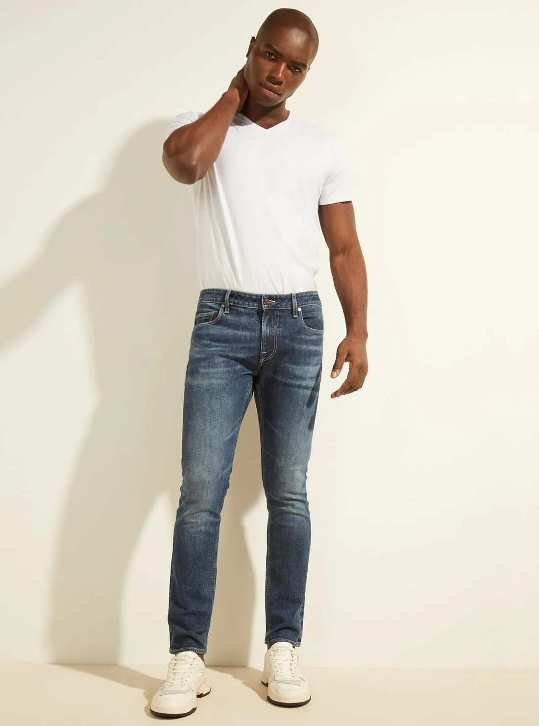 Eco Mid-Rise Skinny Chris Denim Jeans In Samurai Wash