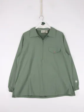 Fila Windbreaker Womens Large Green Quarter Zip