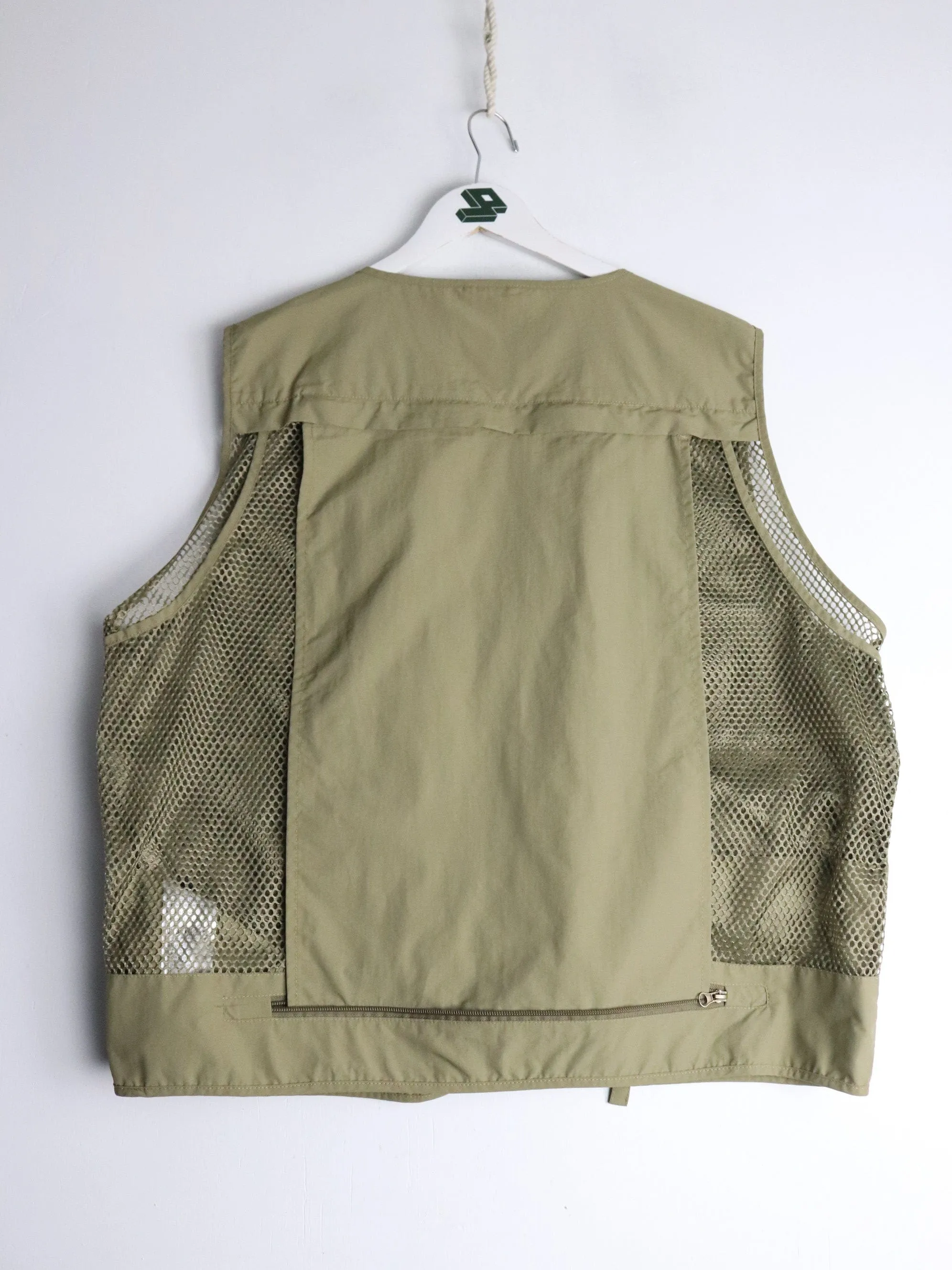 Fishing Vest Fits Mens 2XL Beige Outdoors