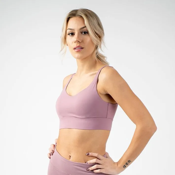 Fitness Padded Sports Bra with Hook and Eye Closures