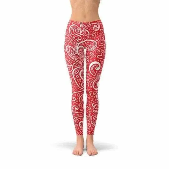 Floral Elegance Activewear Leggings - Size L