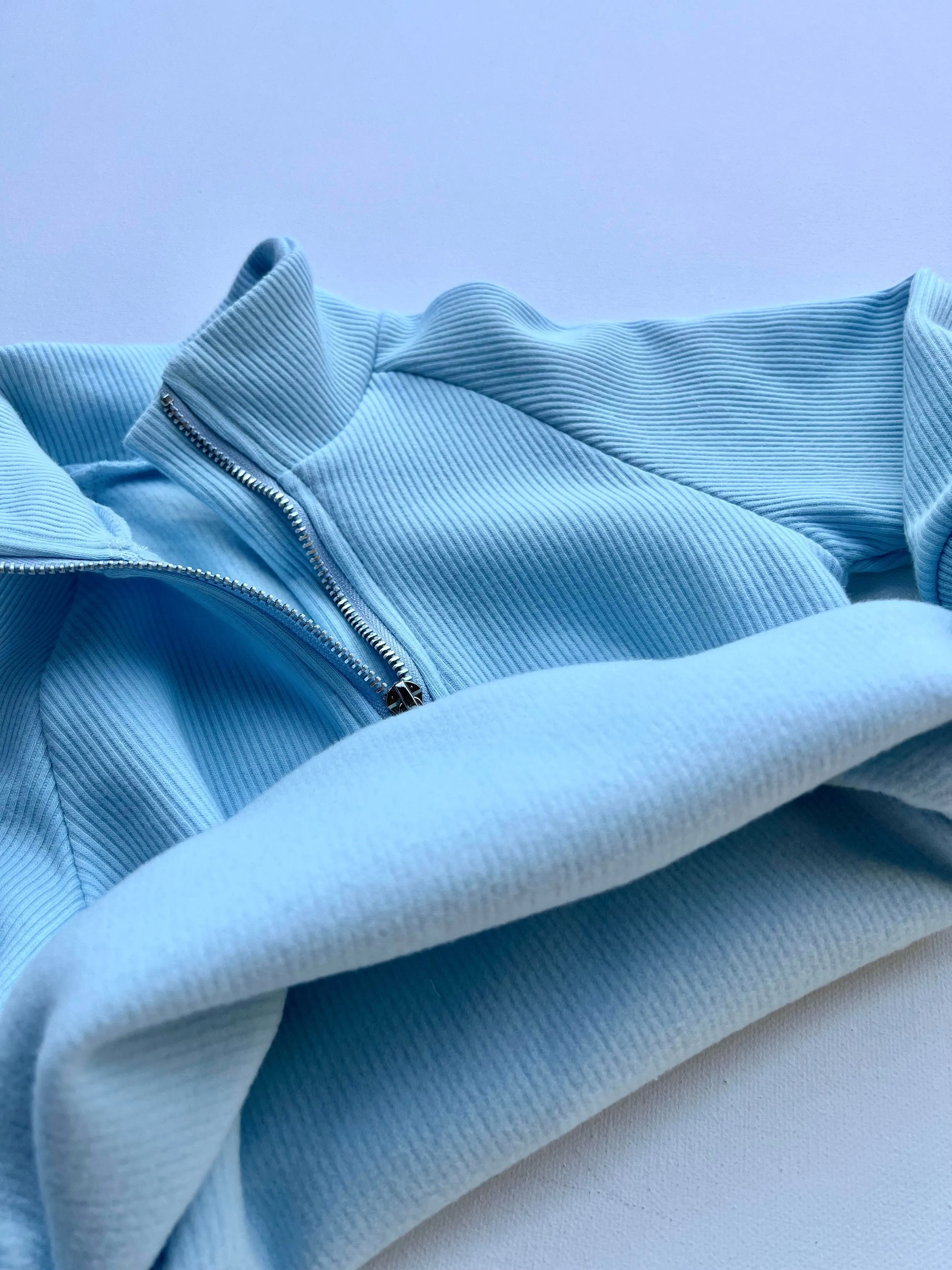 FROST BLUE KIDS FLEECED TRACKSUIT RIBBED COTTON