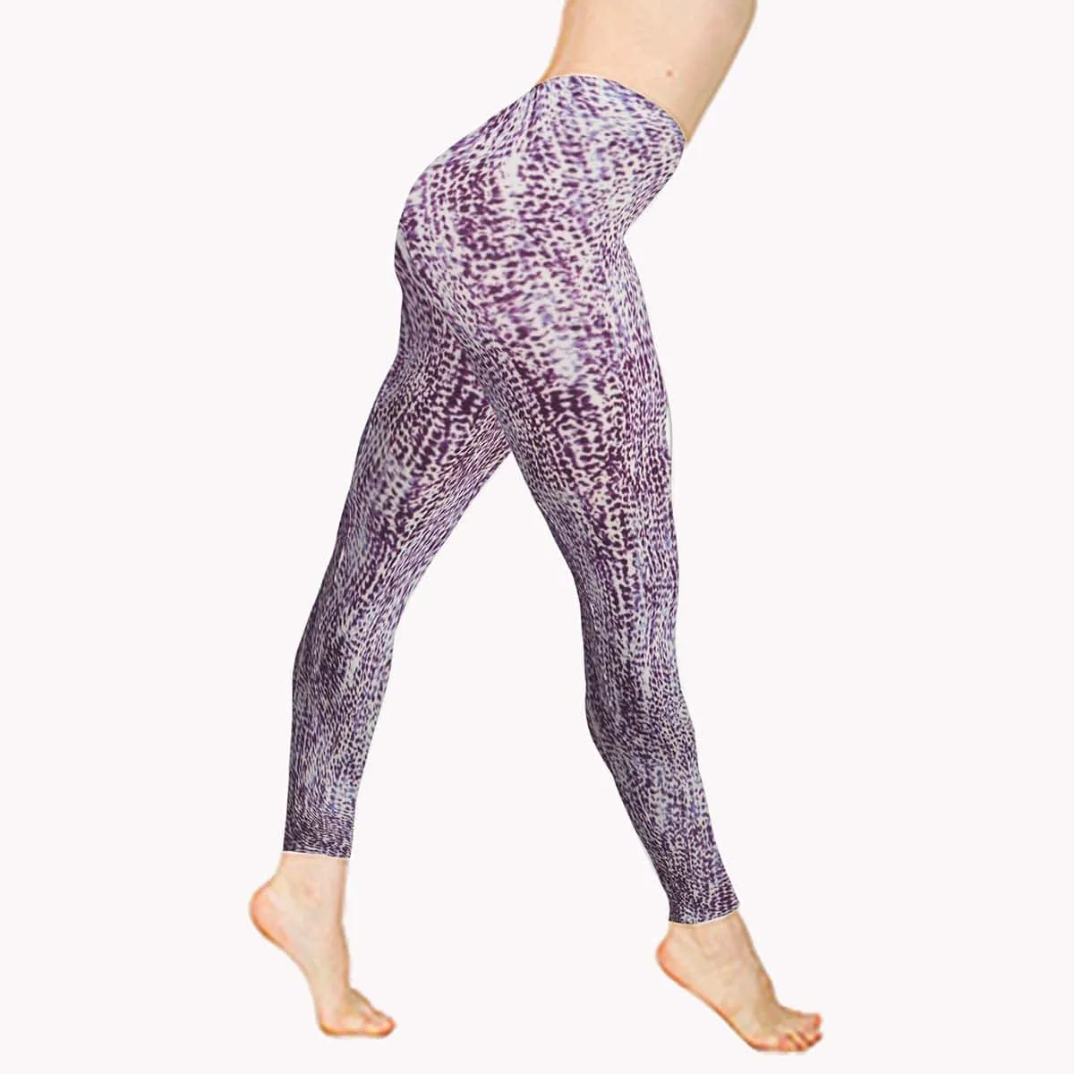 Girls Sports Leggings | Beautiful Lilac Snakeskin Print | Ankle-length | Activewear | Age 3 – 12 Years | Broggs®