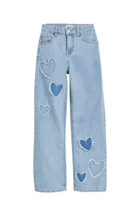 Heart Patch Wide Leg