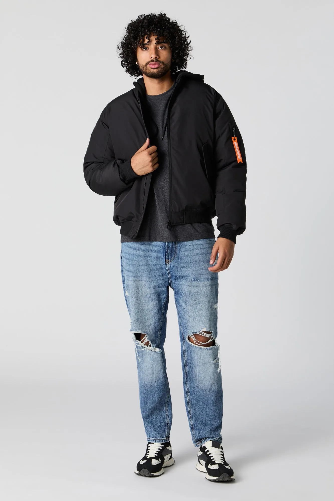 Hooded Bomber Jacket