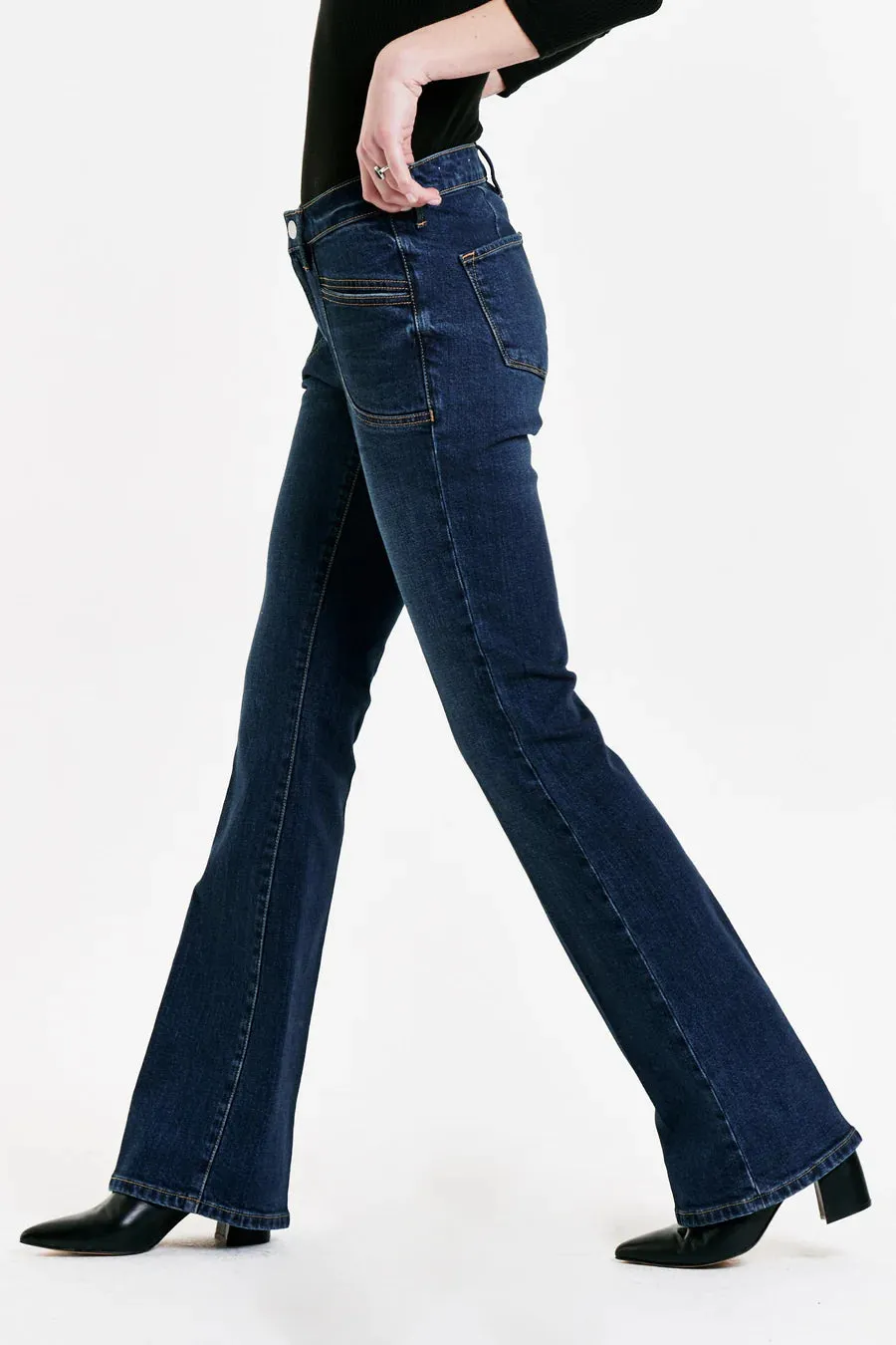 JAXTYN HIGH RISE BOOTCUT JEANS GRAYBAY