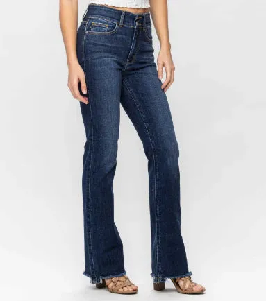 Judy Blue High Waist Frayed Hem Bootcut