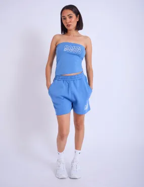 Kaiia Studio Bubble Logo Sweat Shorts Blue