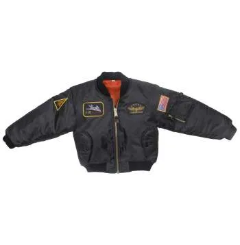 Kids Flight Jacket With Patches