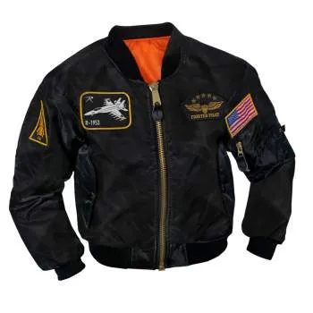 Kids Flight Jacket With Patches