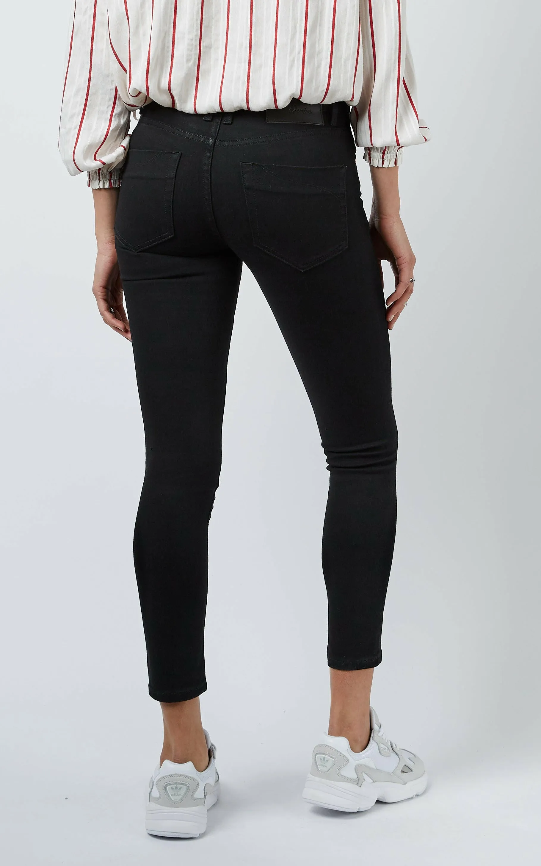 Lauren Mid Rise Black Jeans