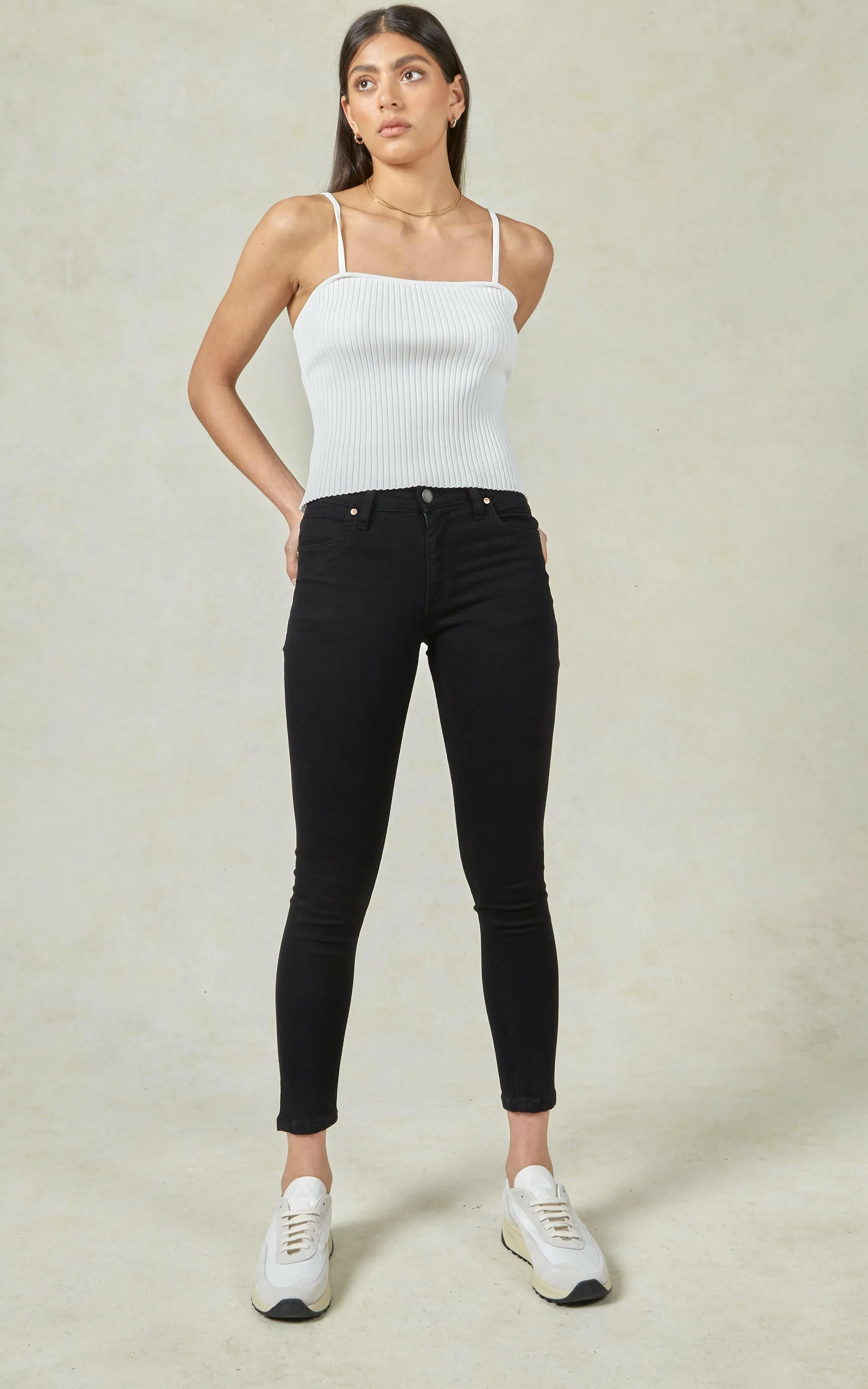 Lauren Mid Rise Black Jeans