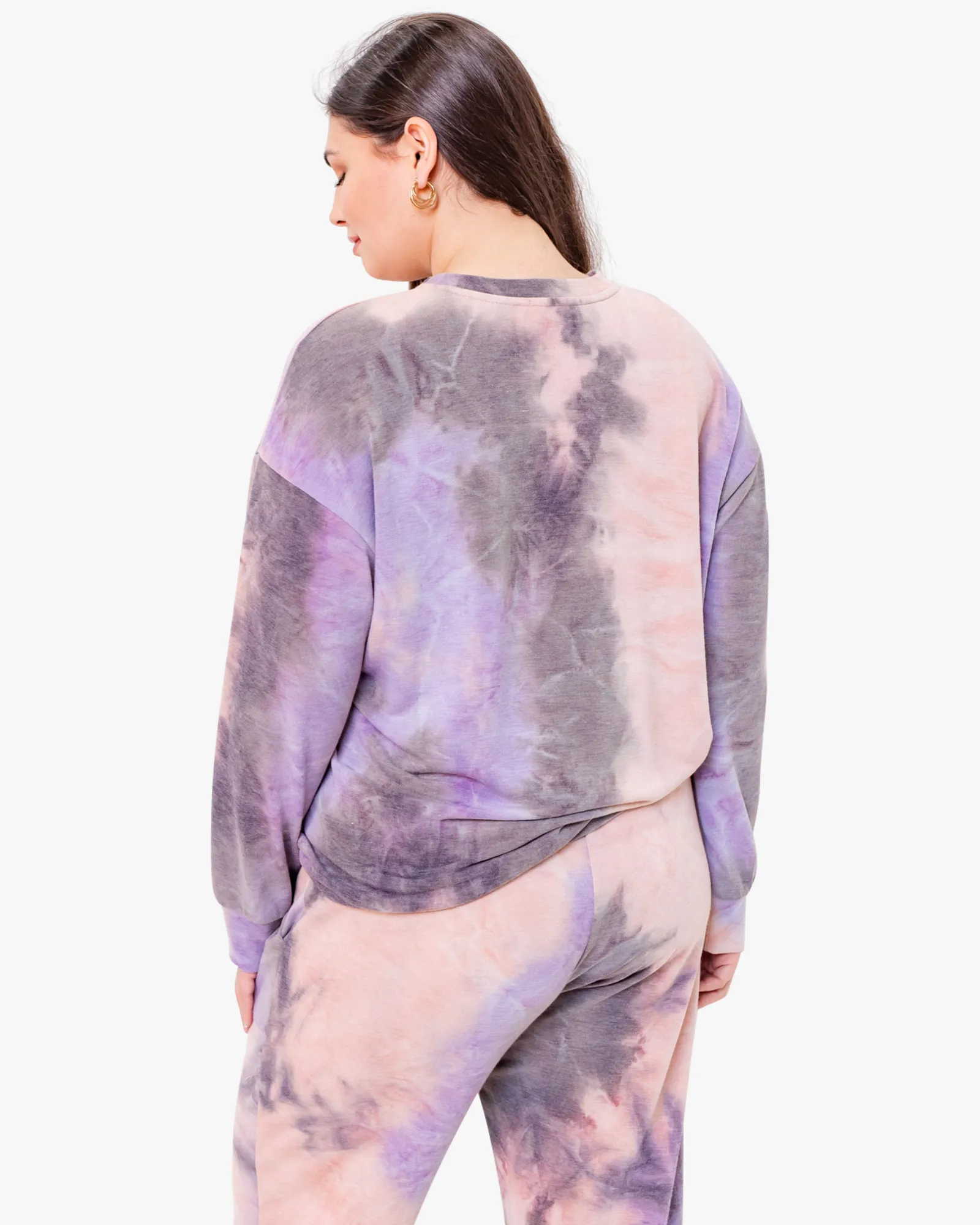 Lauren Tie-Dye Pullover Sweatshirt | Pink / Lilac