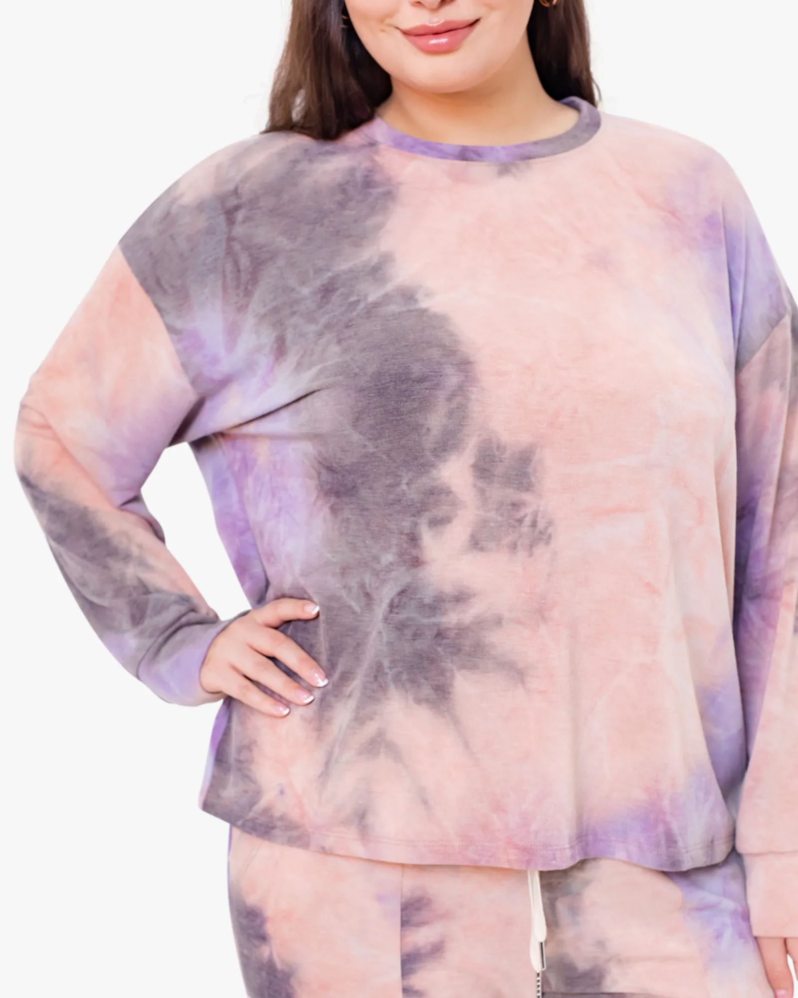 Lauren Tie-Dye Pullover Sweatshirt | Pink / Lilac