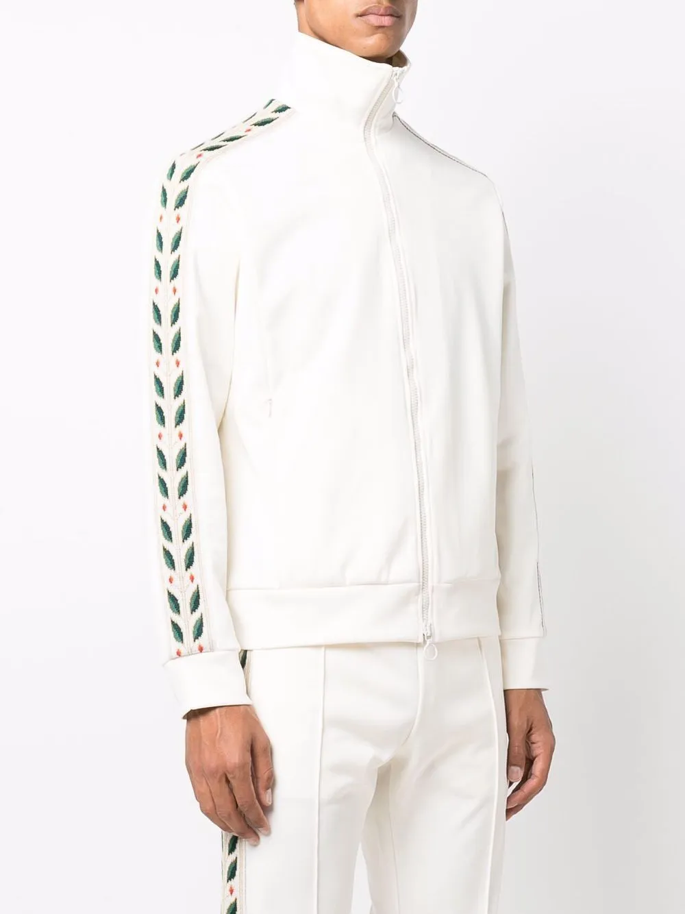 leaf tape zipped jacket