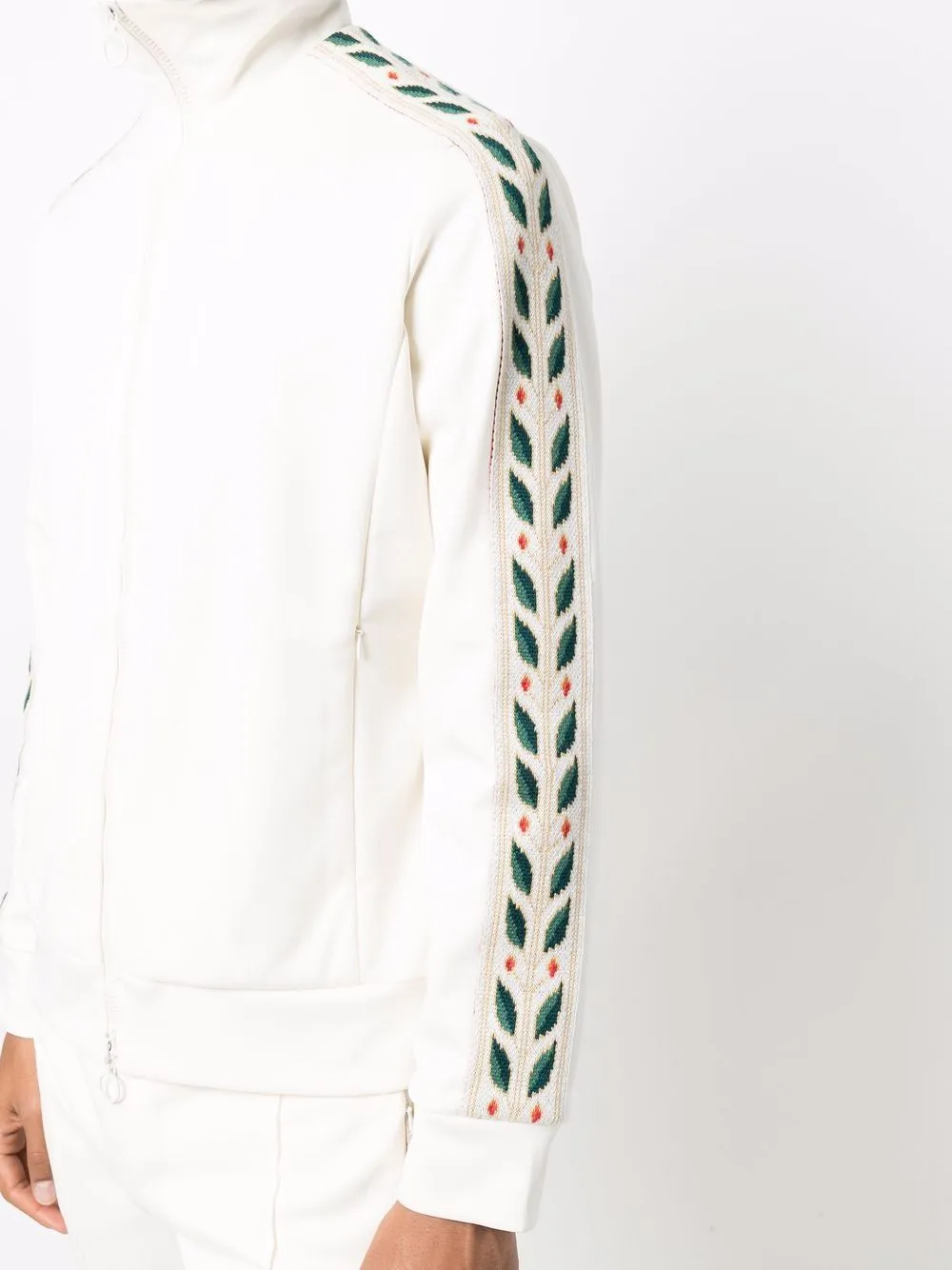 leaf tape zipped jacket