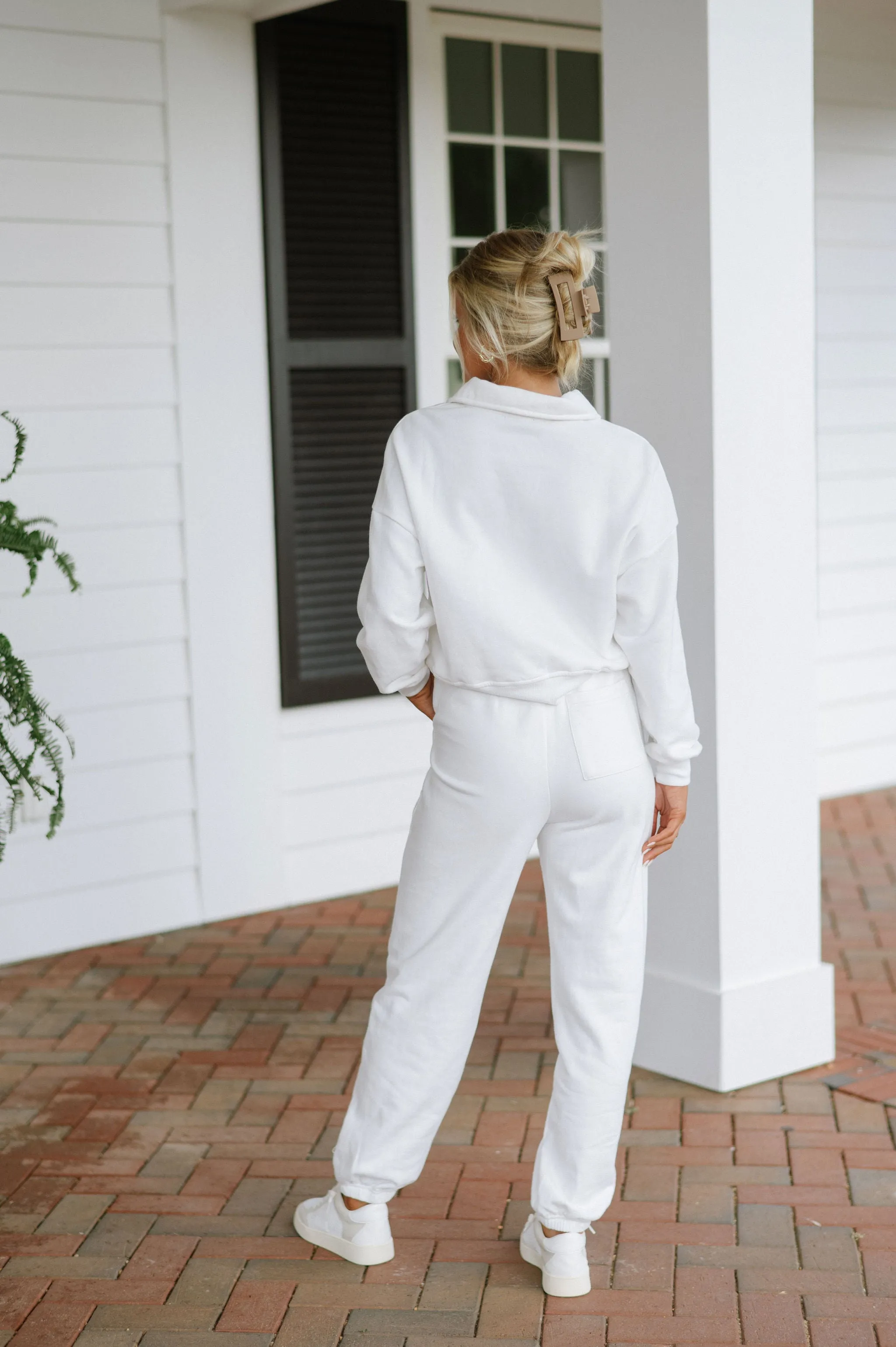 Lyla Polo Sweat Set - Off White