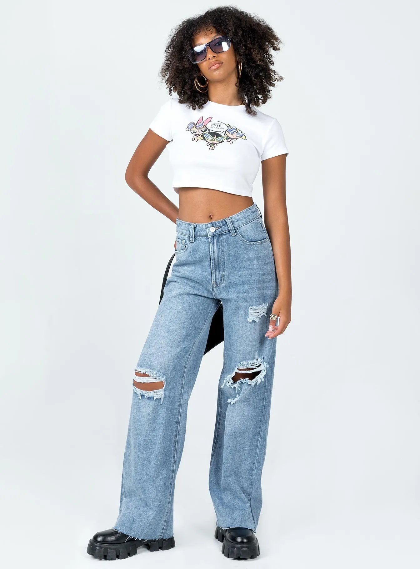 Meliana Wide Leg Denim Jeans