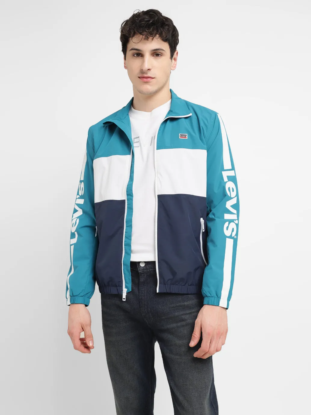 Men's Band Neck Bomber Jacket