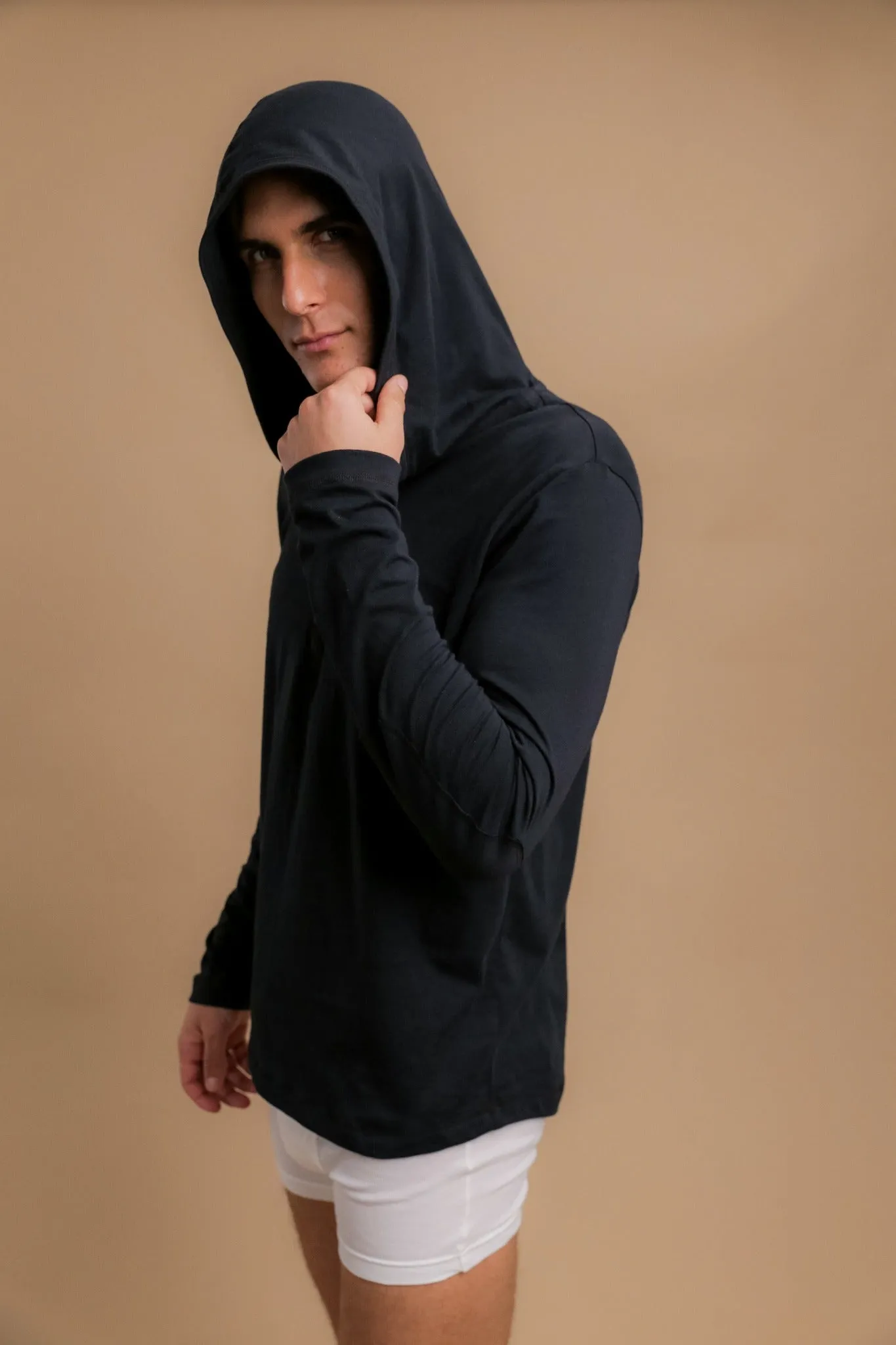 Men's Long Sleeve Lightweight Jersey Hoodie