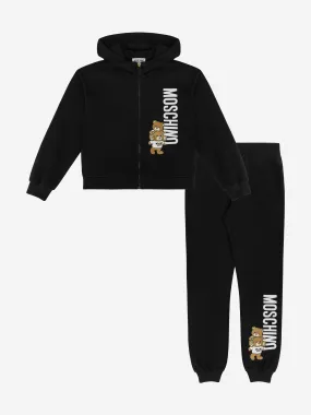 Moschino Kids Teddy Bear Logo Tracksuit in Black