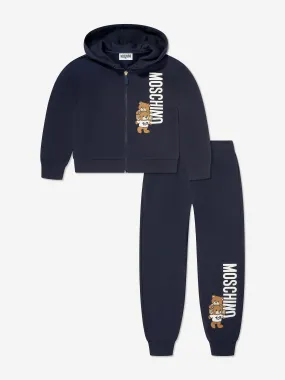 Moschino Kids Teddy Bear Logo Tracksuit in Navy