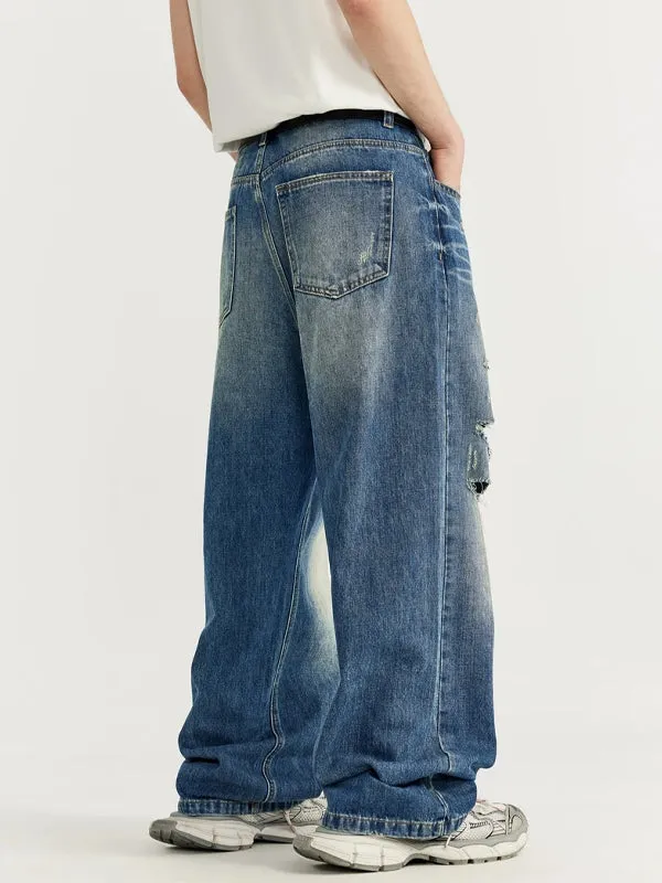 Ripped Wide Leg Jeans