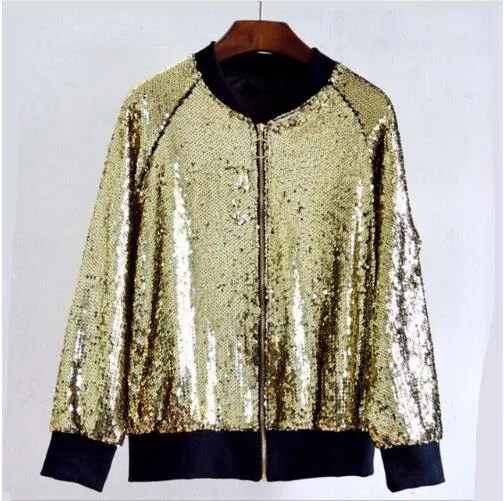 Sequin Bomber Jacket